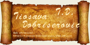 Tiosava Dobrišerović vizit kartica